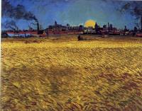Gogh, Vincent van - Wheat Field with Setting Sun